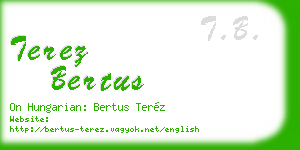 terez bertus business card